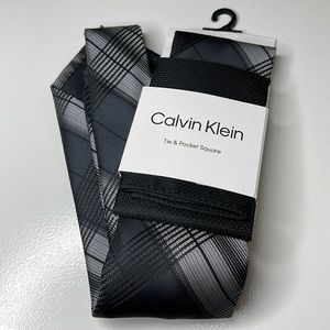 Calvin Klein Men's Tie and Pocket Square New